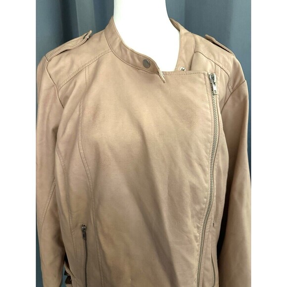 Plus Size Lane Bryant Pink Motorcycle Jacket  Size 22/24 - Picture 5 of 9